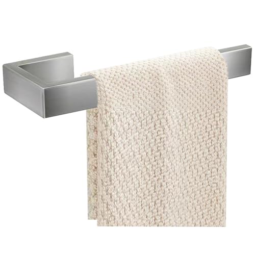 JOPOFI Hand Towel Holder, Towel Ring - Brushed Nickel | Stainless Steel Towel Holder for Bathroom wall, 8" Rectangular Modern Design Hand Towel Bar, Contemporary Hand Towel Rack - color: Brushed Nickel, size: 1PCS