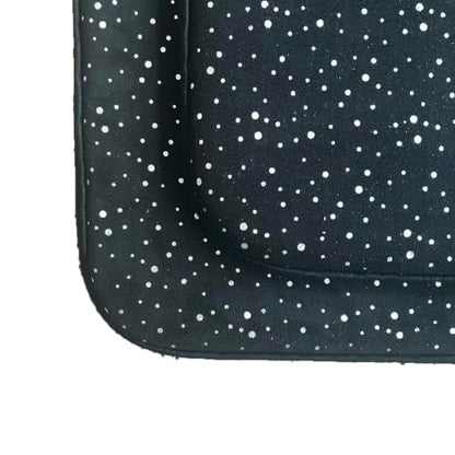 Madeals Memory Foam Bathroom Toilet Rug Set 4 Piece with Toilet Lid Cover and Tank Covers Shiny Black Specks - color: Black Specks