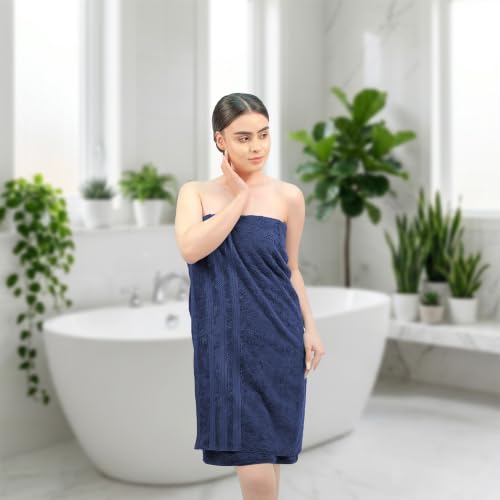 Bath Towels Set of 4 Extra Large Towels Set, 30x60 in, 100% Uzbek Cotton 600 GSM, Oeko-TEX, Larger & Lighter Weight, Quicker to Dry, Super Soft and Absorbent, Perfect for Bathroom – Navy - color: Navy