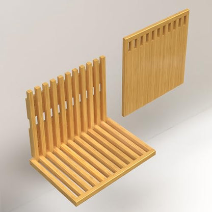 Wall Mounted Folding Chair, Bamboo Fold Down Seat for Entryway, Shower and Small Spaces, Holds 260 lb (120 kg), Space Saving Wall Bench, Mounting Hardware Included
