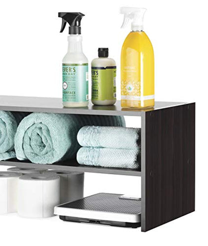 Whitmor Stackable 2-Tier Shoe Shelf, 31 inch, Espresso - color: Espresso, size: 31 INCH
