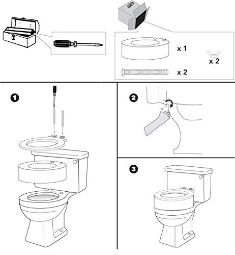 Carex Toilet Seat Riser, Round Raised Toilet Seat Adds 3.5 inches to Toilet Height, for Assistance Bending or Sitting, 300 Pound Weight Capacity Toilet Riser - style: Round