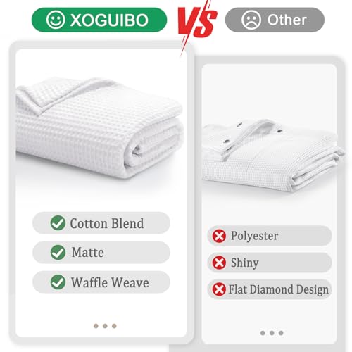 Stall Waffle Weave Shower Curtain Heavyweight Cotton Fabric White 60Wx72L | Soft Cotton Cloth,3D Square Truely Waffle,Washable, Hotel Luxury Spa, Shower Curtains for Narrow Bathroom 12 Plastic Hooks - color: White, size: Stall 60"W x 72"L