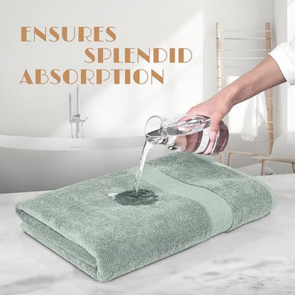 White Classic Luxury Soft Bath Sheet Towels - 650 GSM Cotton Luxury Towels Extra Large 35x70 | Highly Absorbent and Quick Dry | Hotel Quality, Green, 2 Pack - color: Mint Green, size: Bath Sheets, 2 Pack