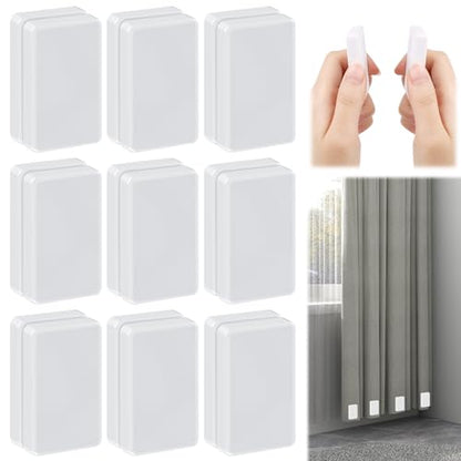 Phoncoo 18pcs Outdoor Curtain Weights, Plastic Wrapped Magnetic Drapery Weights, Waterproof Heavy Duty Curtain Magnets Flag Weights for Heavy Wind, Shower Outside Curtain, Tablecloth (White) - color: White-18pcs
