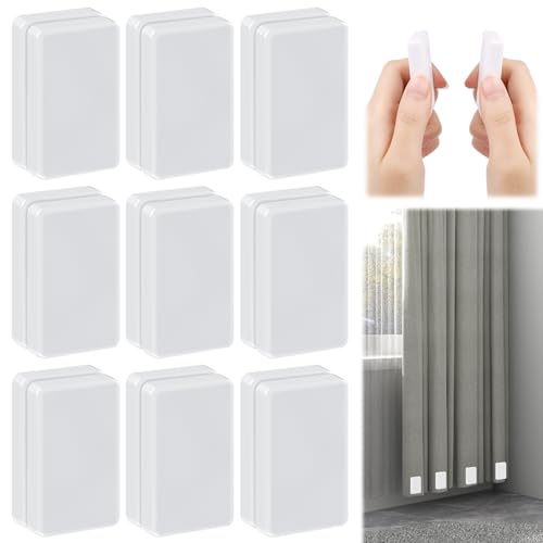 Phoncoo 18pcs Outdoor Curtain Weights, Plastic Wrapped Magnetic Drapery Weights, Waterproof Heavy Duty Curtain Magnets Flag Weights for Heavy Wind, Shower Outside Curtain, Tablecloth (White) - color: White-18pcs