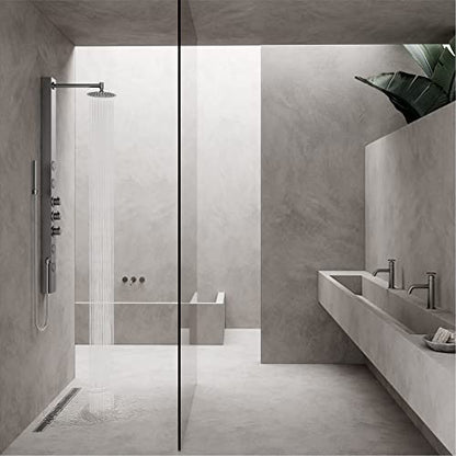 VIGO Elan 36 in. Linear Shower Drain in Brushed Nickel - VG07003BN - color: Brushed Nickel, size: 36 in.