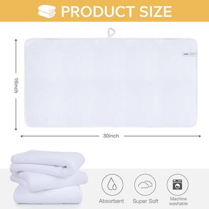 Microfiber Hand Towels for Bathroom, White, 16Inch x 30Inch, 3Pack | Ultra Soft, Makeup Remover Cloth, Face Cleansing Towel - color: Whitex3