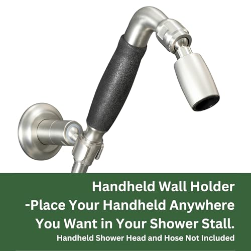 High Sierra® - Solid Metal Wall Mounted Holder for Handheld Shower Heads - Polished Chrome Finish - color: Chrome