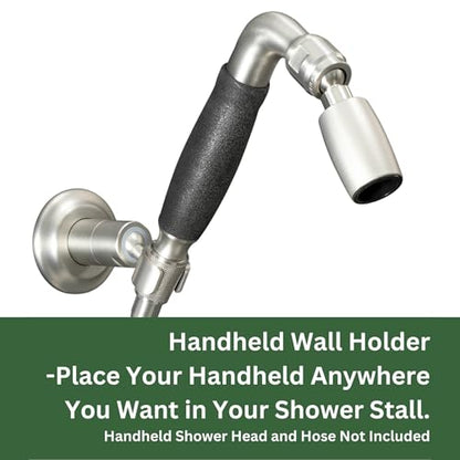 High Sierra® - Solid Metal Wall Mounted Holder for Handheld Shower Heads - Polished Chrome Finish - color: Chrome