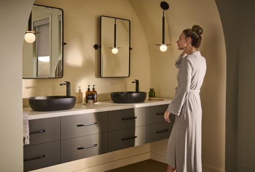 Ruvati Este Single Handle Lever Tall Vessel Faucet Modern Bathroom Vanity in Matte Black - RVF5136MB - color: Matte Black