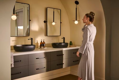 Ruvati Este Single Handle Lever Tall Vessel Faucet Modern Bathroom Vanity in Matte Black - RVF5136MB - color: Matte Black