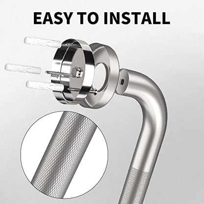 36 Inch Anti Slip Shower Grab Bar, Munzong Satin Brushed Nickel Bathroom Grab Bar, Knurled Bathroom Balance Bar,Safety Hand Rail Support Handicap Elderly Injury Senior Assist Bath Handle | Wall Mount Knurled Bathroom Balance Bar Safety Hand Rail Support H