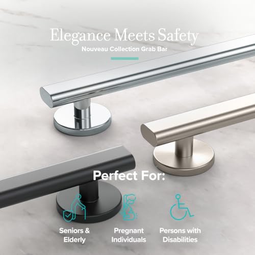 Gatco 674C Nouveau 36" L Grab Bar, Chrome/ADA Compliant Stainless Steel Safety Grab Bar for Bathroom - color: Chrome, size: 36 Inch