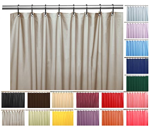 Elegant Heavy Duty Vinyl Shower Curtain Liner with 12 Metal Grommets Silver - color: Silver