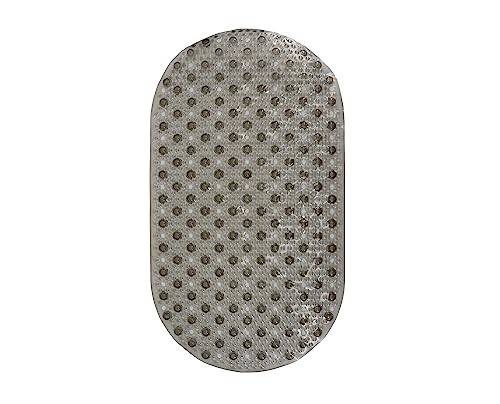 Splash Home Bubble Bathtub Mat Non-Slip, Shower Mat with 167 Suction Cups and Drain Holes Bath Mat for Tub, 27 L x 15 W Inches, Machine Washable, PVC - Grey