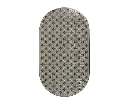Splash Home Bubble Bathtub Mat Non-Slip, Shower Mat with 167 Suction Cups and Drain Holes Bath Mat for Tub, 27 L x 15 W Inches, Machine Washable, PVC - Grey