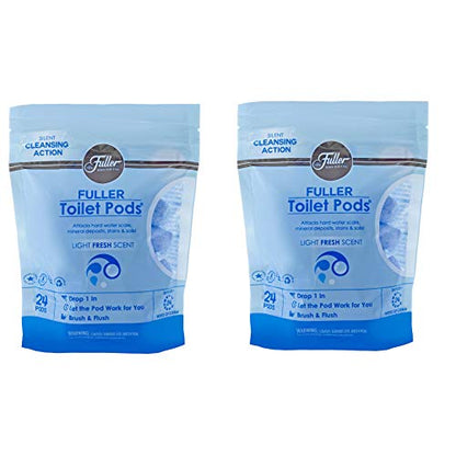 Fuller Brush Toilet Bowl Cleaner Pods - Water Soluble Tablet Cleansers, Cleans Descales & Refreshes Bathroom Toilets Removes Odors Soils & Stains Light Fresh Scent Ideal for Homes & Businesses 2-Pack - size: 24 Count (Pack of 2)