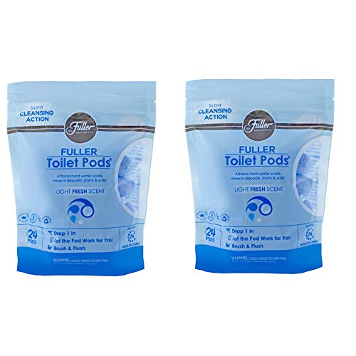 Fuller Brush Toilet Bowl Cleaner Pods - Water Soluble Tablet Cleansers, Cleans Descales & Refreshes Bathroom Toilets Removes Odors Soils & Stains Light Fresh Scent Ideal for Homes & Businesses 2-Pack - size: 24 Count (Pack of 2)