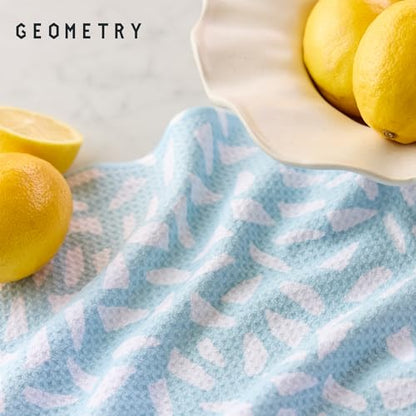GEOMETRY Kitchen Tea Towels - Quick Dry Microfiber Dish Towels for Kitchen Pretty Petals, 18" x 30" 2 Pack - color: Pretty Petals, style: Kitchen Towel - Double