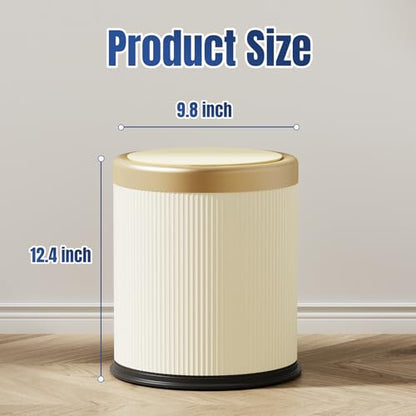 stonespace Motion Sensor Trash Can, 3.7 Gallon, Cream White | Automatic Trash can touchless for Bathroom, Kitchen, Bedroom, Living Room, Office