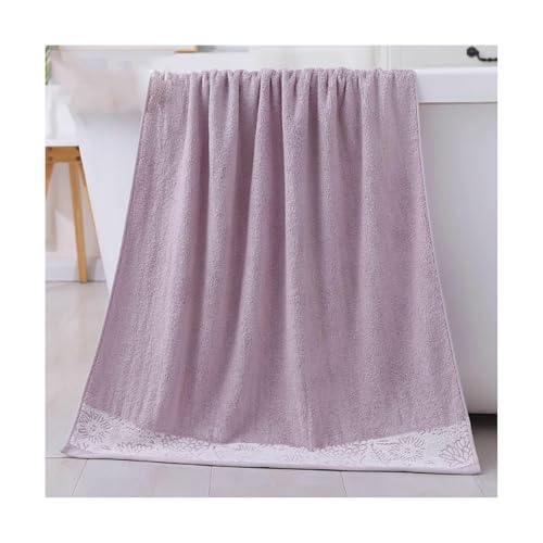 Quick Dry Bamboo Fiber Bath Sheets Household Thick Soft Absorbent Bath Sheets Washable Quick-Drying Bath Sheets 55.1x27.5in Lightweight - color: Purple