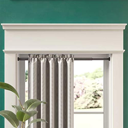 Urbanest 1" No Drilling Shower Closet Window Metal Premium Adjustable Tension Rod, Heavy Duty, 42-inch to 72-inch, Antique Brass - color: Antique Brass, size: 42"-72"
