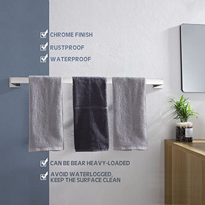 KOKOSIRI 32-Inch Single Towel Bar, Bathroom Kitchen Towel Holder, Wall Mounted SUS304 Stainless Steel Towel Rack, Polished Chrome, B4003CH-L32 - color: Polished Chrome, size: 32-Inch