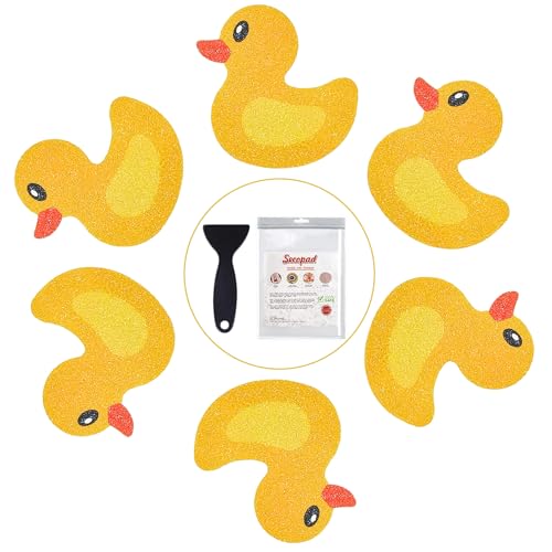 Secopad Original 20 PCS Non Slip Bathtub Stickers, Adhesive Kids Anti Slip Decal Treads for Shower and Bath Tub with Premium Scraper, Each About 4.5" x 3.5"