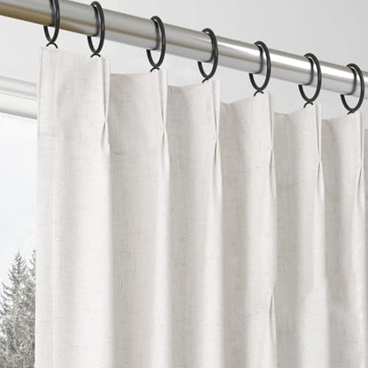 42 PCS Curtain Rings, 1.5 inch Metal Curtain Drape Sliding Eyelet Rings-Hanging Rings for Curtains and Rods, Fits Up to 1 1/4-Inch Rod, Black(Clips Not Included) - color: Black