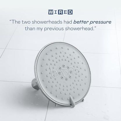 BOONA Tandem Shower as seen on Shark Tank | Dual Shower Head for Couples | King Krome, Two Showerheads - color: King Krome, size: Two Showerheads