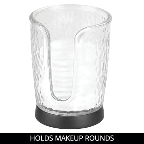 iDesign Paper Bathroom-Holds 3 oz Includes 8 Clear/Black Rain Disposable Cup Dispenser - color: Clear/Black