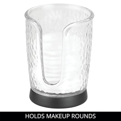 iDesign Paper Bathroom-Holds 3 oz Includes 8 Clear/Black Rain Disposable Cup Dispenser - color: Clear/Black