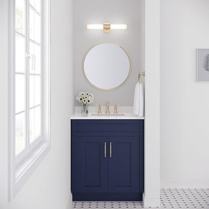 ML Lighting 2220-MG Trumann 1-Light Vanity, LED Modern Gold - color: Modern Gold, size: 18-Inch