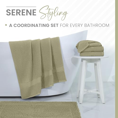 Martex Ringspun Bath Rug, 20" x 30", Sea Green | 100% Cotton, Super Soft, Super Absorbent, Non-Slip, Quick Drying - color: Sea Green
