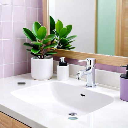 3pcs Sink Overflow Cover: Washbasin Drain Overflow Hole Plug - Metal Basin Cover Cap for Vanity Bathtub - Rectangle Kitchen Sink Hole for Bathroom Basin