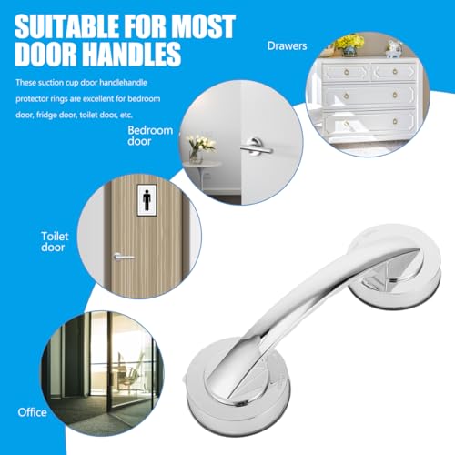 Amosfun Suction Grab Bar for Bathtubs and Showers Bathroom Bath Handrails Easy Install Suction Cup Door Handle 7.71 x 2.36 x 1.96 Inch