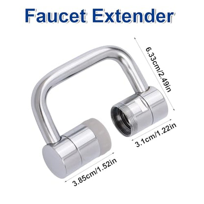 Universal Rotating Faucet Extender, 1080° Swivel Extension Sink Aerator with Dual Spray Modes & Adjustable Rotatable Robotic Arm, for Bathroom Kitchen 15/16'' Accessories & 55/64'' Threads Parts