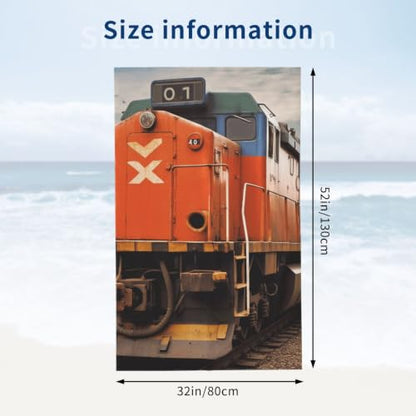Train Bath Towel Super Absorbent Beach Towels Microfiber Bathroom Towel 32 x 52 Inch - color: Train