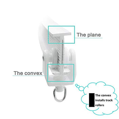 Ceiling Curtain Track Room Divider Curtain Track Ceiling Wall Mount Flexible Curved RV Bendable Track System with Clips Plastic Drop Sliding Curtain Track For Bay Window - color: White, size: 10Ft