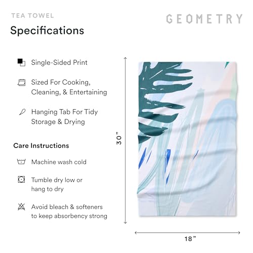 GEOMETRY Kitchen Tea Towels - Quick Dry Microfiber Dish Towels for Kitchen Create, 18" x 30" 1 Pack - color: Pretty Petals, style: Kitchen Towel - Single