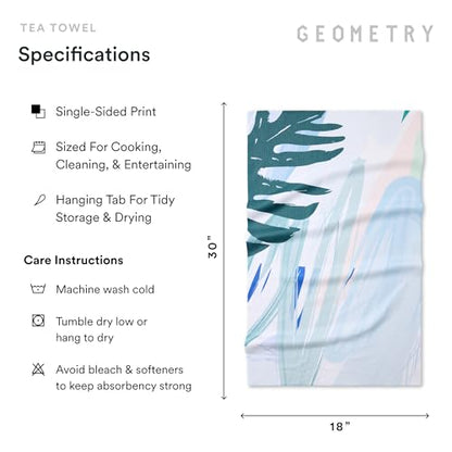 GEOMETRY Kitchen Tea Towels - Quick Dry Microfiber Dish Towels for Kitchen Create, 18" x 30" 1 Pack - color: Pretty Petals, style: Kitchen Towel - Single