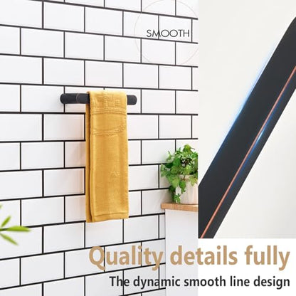 KOKOSIRI Towel Rings Bathroom Hand Towel Bar 9-Inch Wall Mount Towel Rack Oil Rubbed Bronze Stainless Steel Bathroom Hardware, B4010ORB-L9 - color: Oil Rubbed Bronze