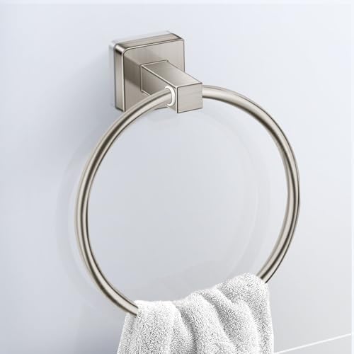 Bathroom Hardware Accessories Set 4 Pieces, Brushed Nickel Stainless Steel Towel Bar Set, Includes 24In Towel Bar, Towel Ring, Robe Towel Hooks,Toilet Paper Holder, Bathroom Towel Rack Set - color: Brushed Nickel, size: 24Inch