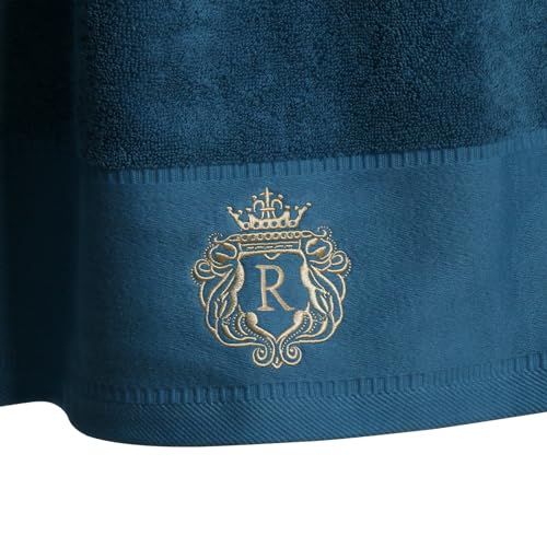 Luxury Bathroom Super Soft and Highly Absorbent Premium 100% Cotton Bath Towel Set for Gifts (Blue-R) - color: Blue-r