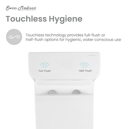 Carre One-Piece Square Toilet Dual-Flush 1.1/1.6 gpf, Touchless