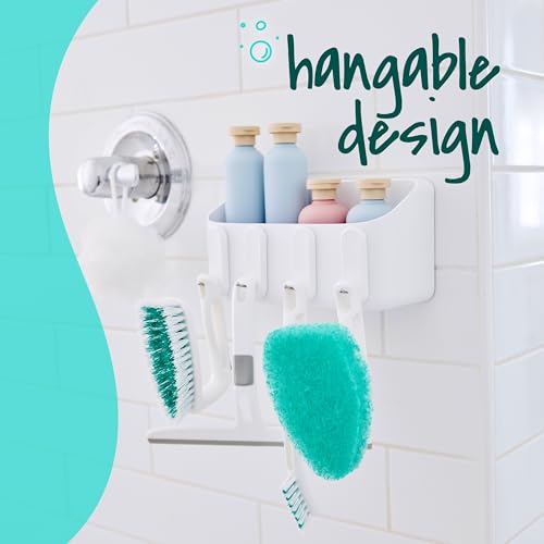 Scotch-Brite All Purpose Brush – Durable Bristles for Tile Floors, Walls, Shower Doors, Tubs & Bathroom Fixtures, Ergonomic Non-Slip Handle, Multi-Surface Cleaning Tool, Easy to Rinse & Store, 1 Count