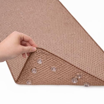 Bathtub Mat Non Slip, Bath Mat for Tub Non Slip, Tub Mat Extra Large 36 x 17 in, Bathtub Mat with Suction Cups & Drain Holes, Soft Foam, Machine Washable, Taupe - color: Taupe