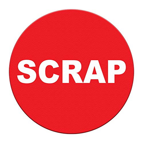 Scrap Floor Decals Red Anti-Slip Round Shape Industrial & Craft Signs Stickers 36Inches Longer Side - size: 36inches Longer Side