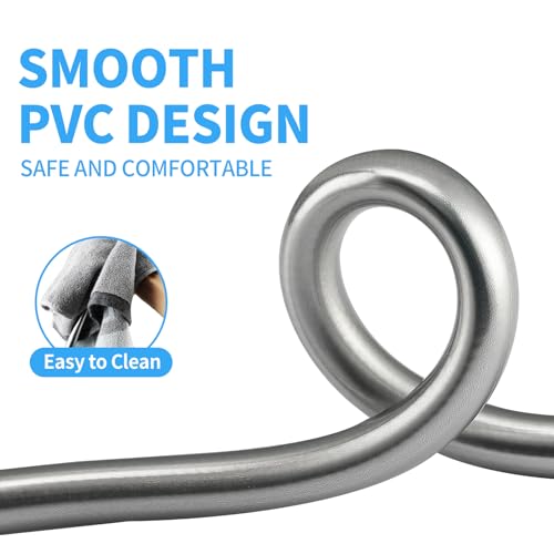 Extra Long Replacement Shower Hose Extension Handheld Shower Head Hose 79 Inches Flexible and Durable with Brass Insert and Nut - color: Silver, size: 79 Inches